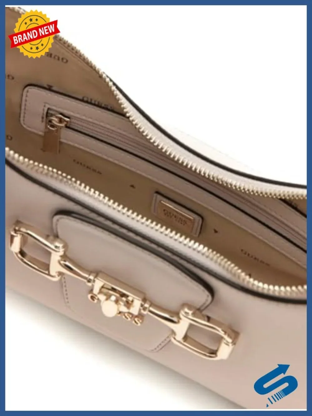 GUESS Janie Convertible Shoulder Bag Polyurethane Hobo
